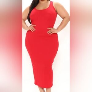 Fashion Nova Red Bodycon Dress